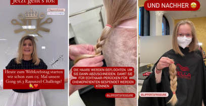 Münchner spenden im Namen von Rapunzel Zöpfe für den guten Zweck - 1.-4. Feb. 2022