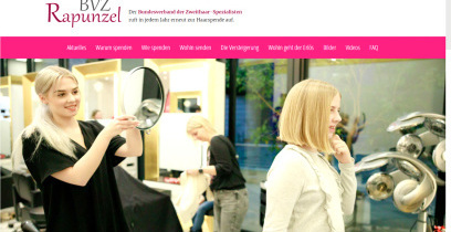 Neue Homepage für BVZ Charity-Haarspenden-Aktion „Rapunzel“