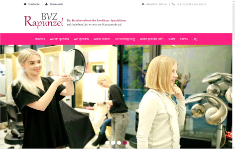 Neue Homepage für BVZ Charity-Haarspenden-Aktion „Rapunzel“